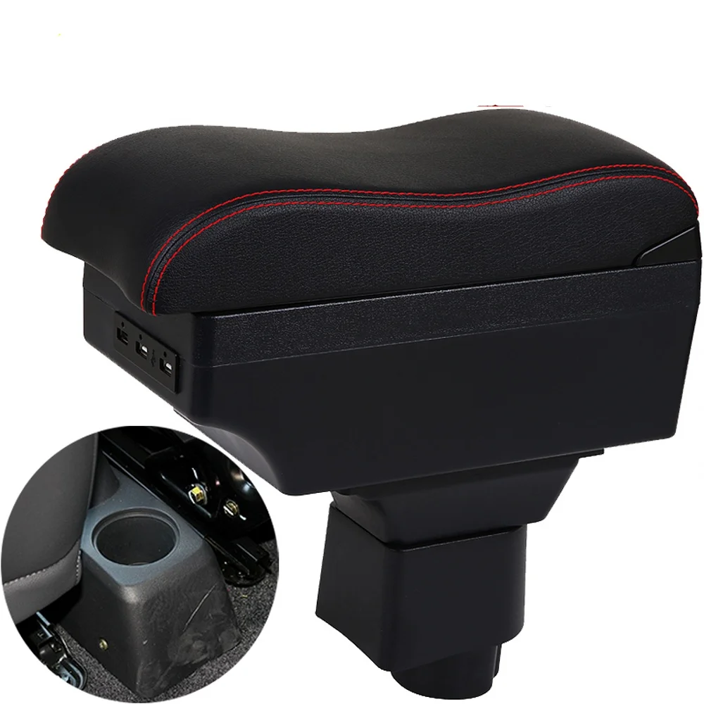 

Biggest Space+Luxury+USB Car armrest box central Storage content box with cup holder USB Fit For Chery A1 A3 2007-2011