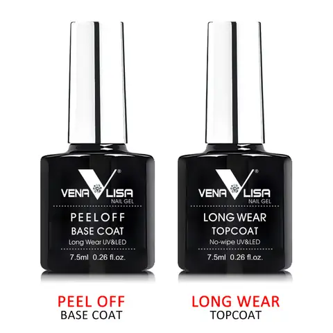 VENALISA New Arrival Long Wear Tempered Nowipe Top Coat Easy Peel Off Water Base Coat Basic Nail Gel Polish Enamel Varnish Gels