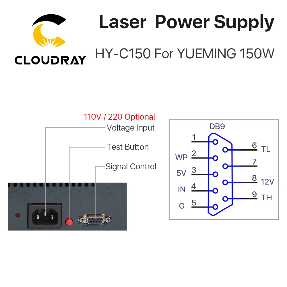 Cloudray HY-C150 CO2 Laser Netzteil 150W Für YUEMING Gravur/Schneiden Maschine