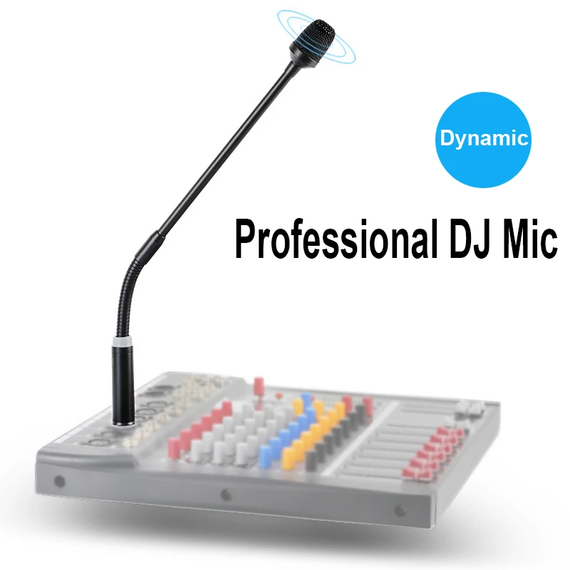 AAY-Professional Dynamic DJ Microphone for Mixer Dedicated Disc Shouting Microfone KTV Bar Gooseneck DJ Mic