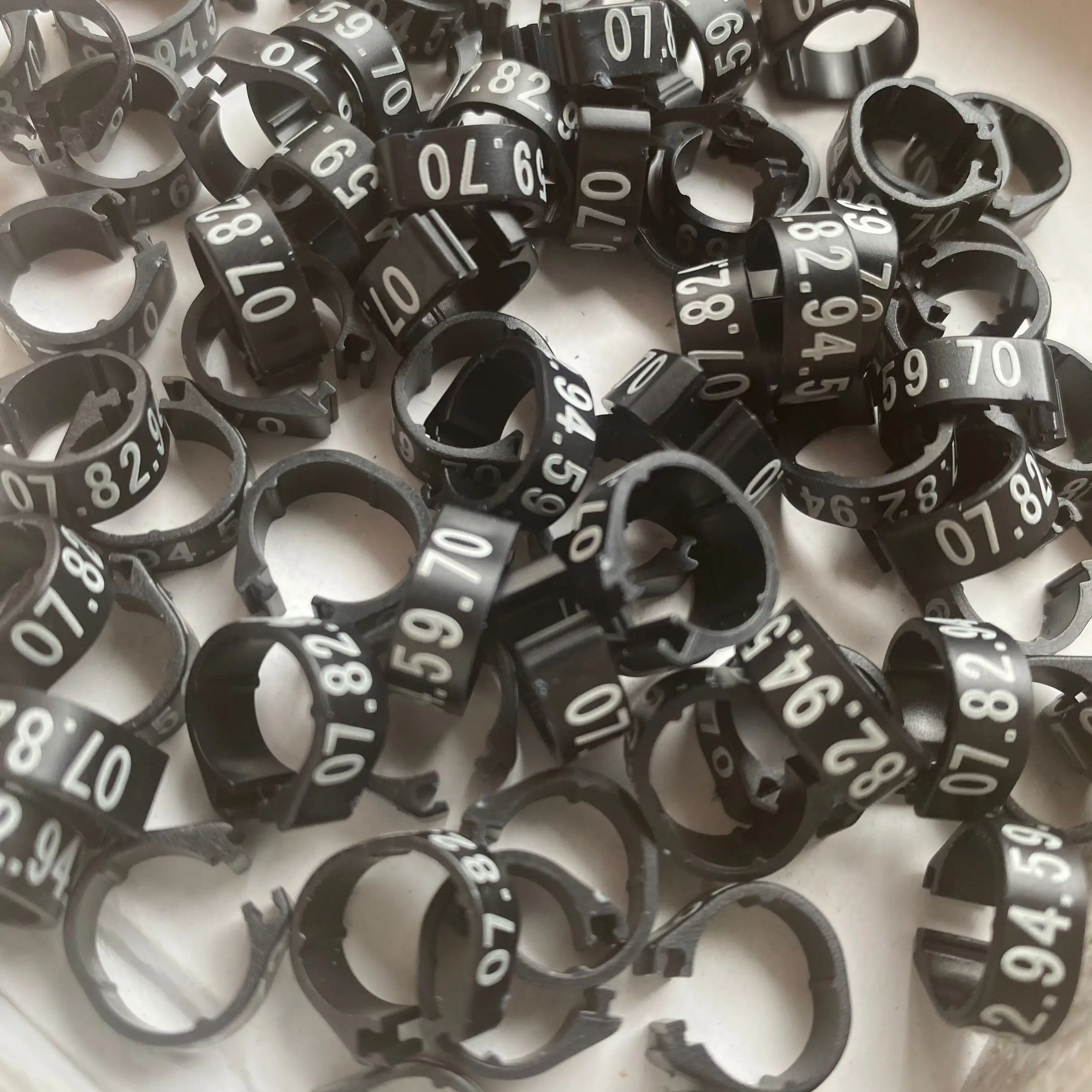 Wholesale/retail C8 8mm Bird Dove Pigeon Plastic Leg Rings Custom Plastic Lettering Rings  Black/Red/Blue/Green/Gold