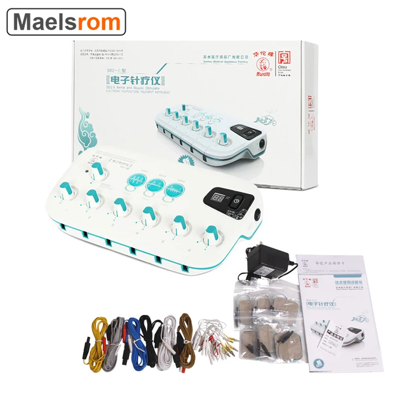 Upgrade SDZ-Ⅱ Acupuncture Stimulator Device Acupoint Electronic Acupuncturist 6 output Acupressure Relax Apparatus  EMS Massager