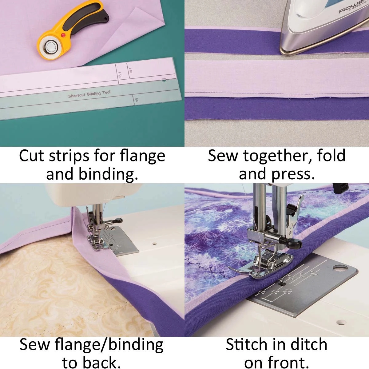 Shortcut Binding Tool Create a binding and flange for a quilt with no hand stitching