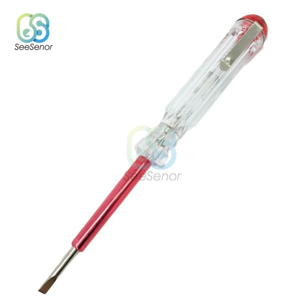 100-500V Voltage Indicator Slotted Screwdriver Electric Test Pen Tools Voltage Tester With Indicator Light