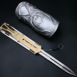 New Stainless steel Extremely Thin Metal Sleeve Sword Halloween Props Adult Birthday Gift Stainless Steel Elastic Sleeve Sword