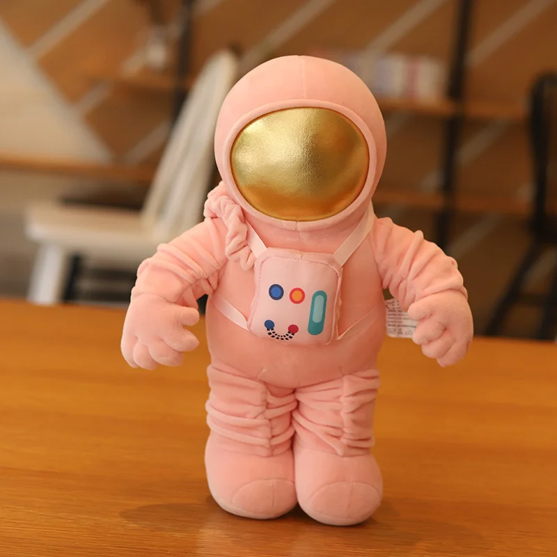 Astronauta e nave espacial de pelúcia infantil, macio recheado, Ficção Científica, Soft Doll, Brinquedos infantis, Criativos, presente de aniversário