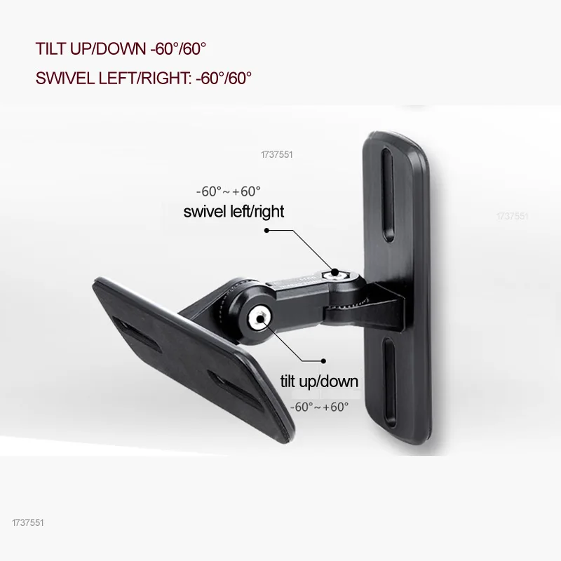 Suporte de som universal de aço inoxidável, pulseira giratória, 15kg, suporte de som para parede, dobrável, movimento total