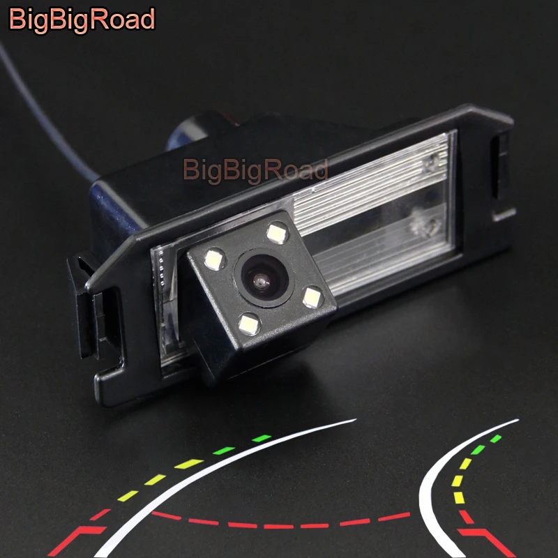 

BigBigRoad For Hyundai Coupe S3 Tuscani Tiburon / HB20 HB20X Kia Soul Car Intelligent Dynamic Trajectory Tracks Backup Camera