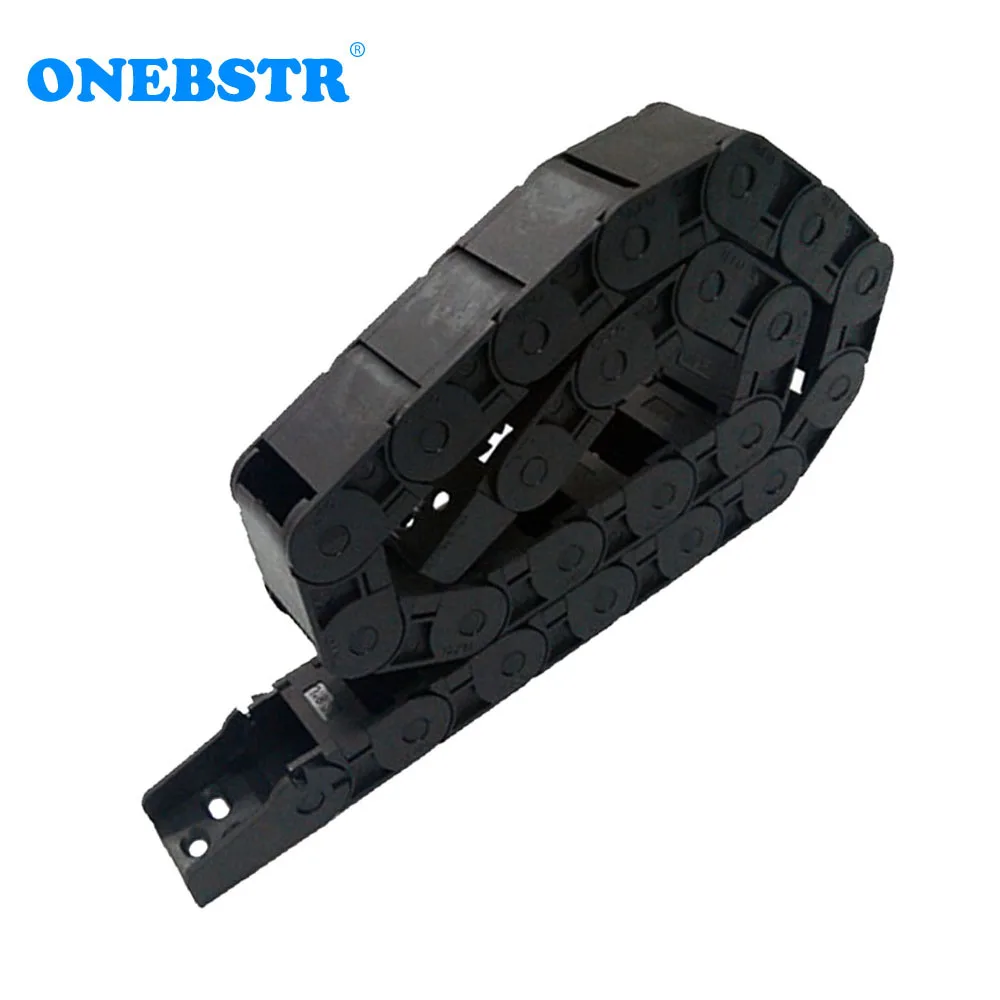 JFLO 18x25mm 1 Meter Wire Carrier Cable Drag Chain Semi Closed Inside OpeningTowline With Connectors Transmission Hot Sales