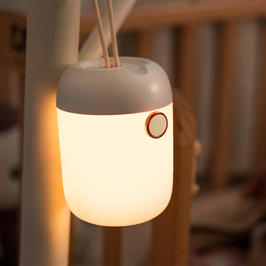Lampada da comodino ricaricabile dimmerabile continua portatile della luce notturna della scuola materna del LED con la corda, cambiamento di colore per il salone delle camere da letto