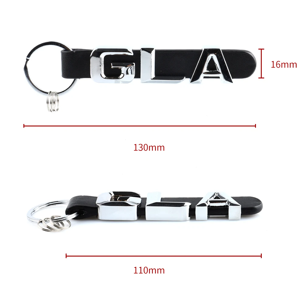 3D Metal Leather Keyring KeyChain For Mercedes Benz CLS SLC GLA GLC GLE GLS Key Chains Key Rings