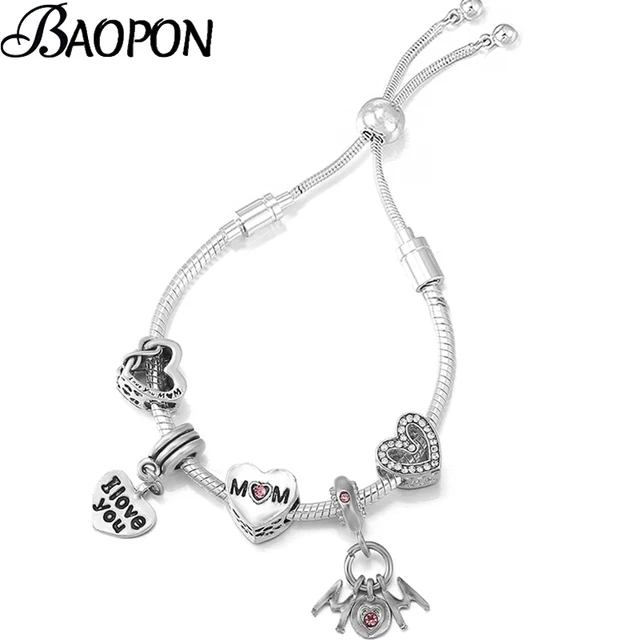New mom charm bracelet outlet