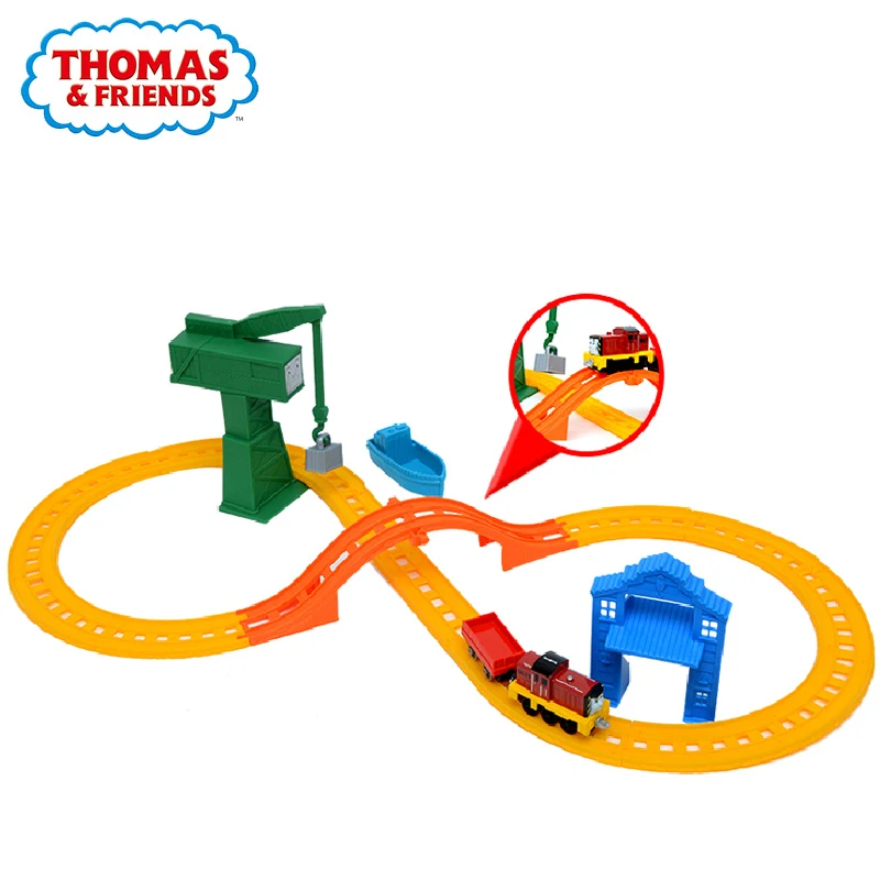 Original Thomas and friend\'s model car children\'s toy celti at the dock alloy series track set BHR95 boys train toys