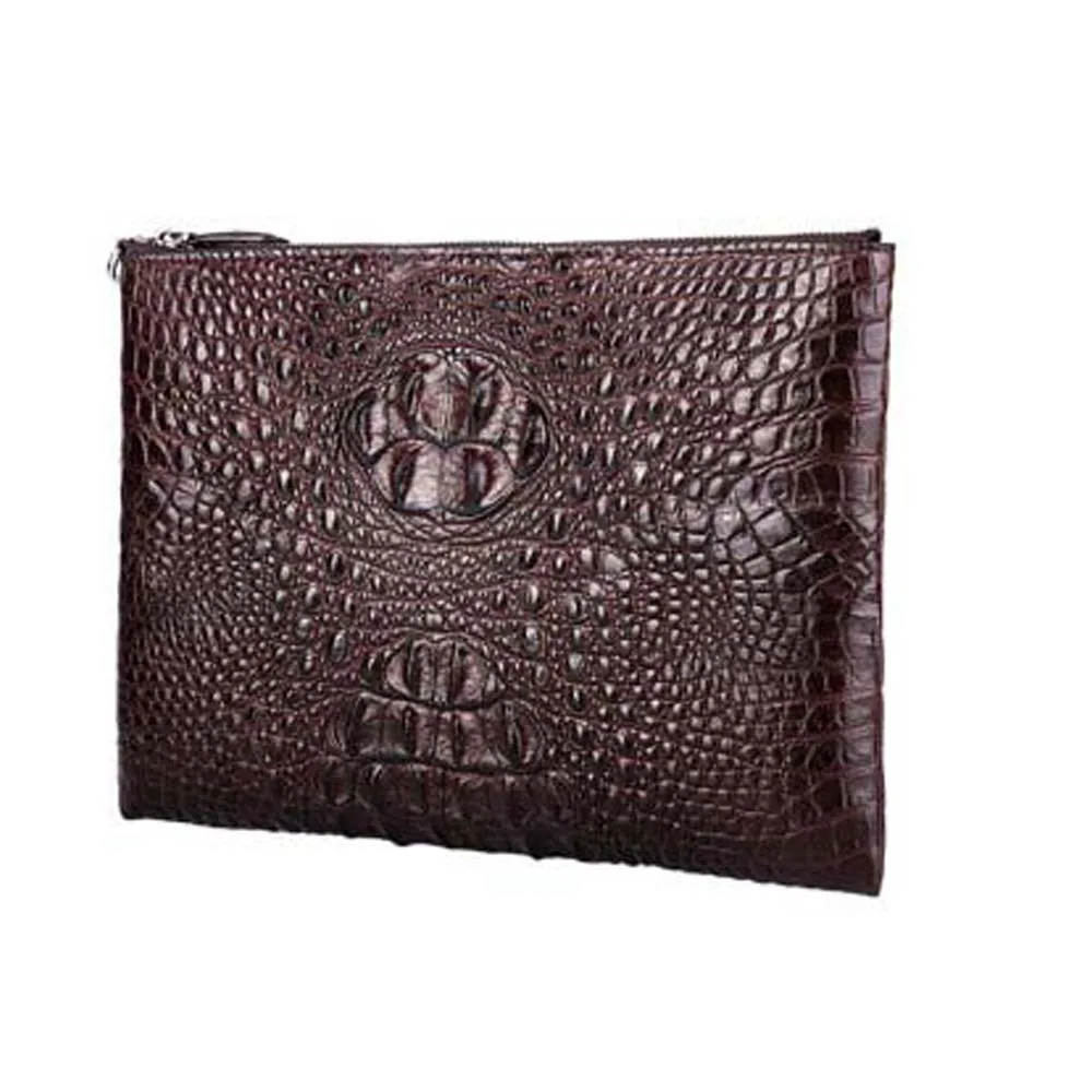 menggeka male clutch bag crocodile skin  zipper  clutch bag  business  leisure  Envelope  Wallet men crocodile bag big