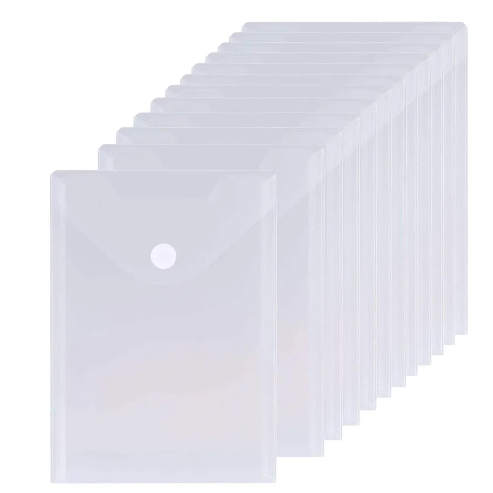 A5 Large Die Cuts Waterproof Transparent File Folders Plastic Storage Bags For Cutting Dies Stamps Stencils Organizer