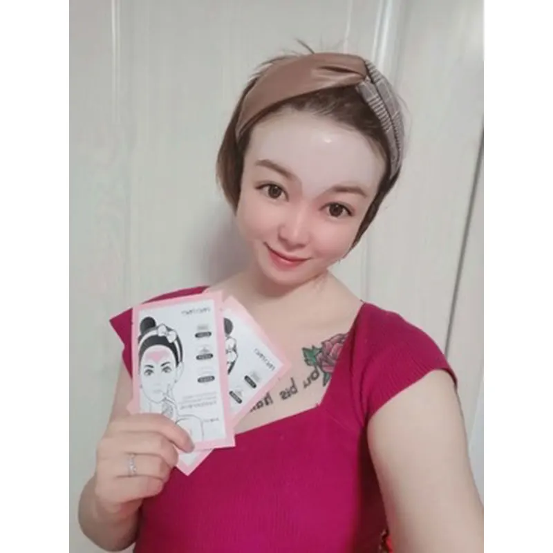 

Curacao Aloe Forehead Patch Lifting Forehead Furrow Firming Anti-wrinkle Line Removal Stickers Frown Lines Anti-aging Face Care