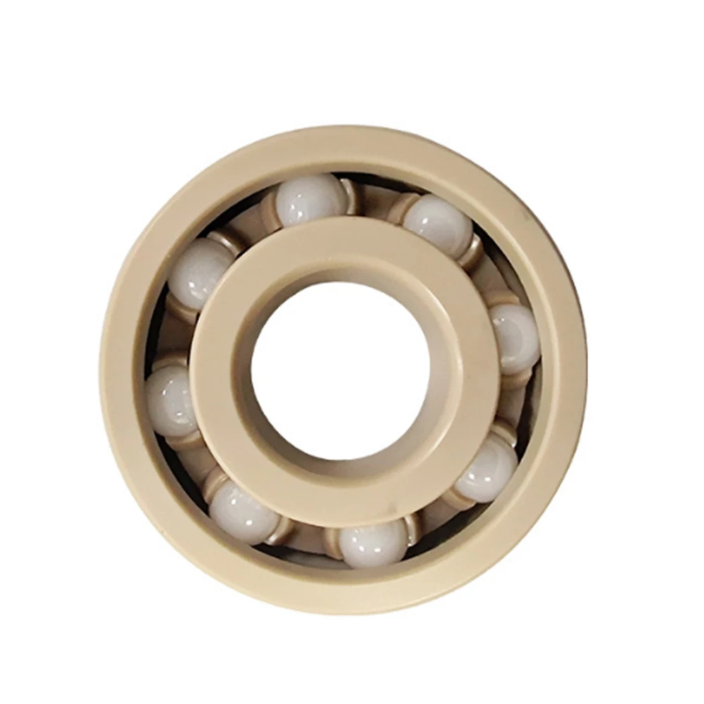 PEEK High Temperature Bearing 603 604 605 606 607 608 609 1PC ZrO2 Ceramic Ball Precision Plastic Bearings