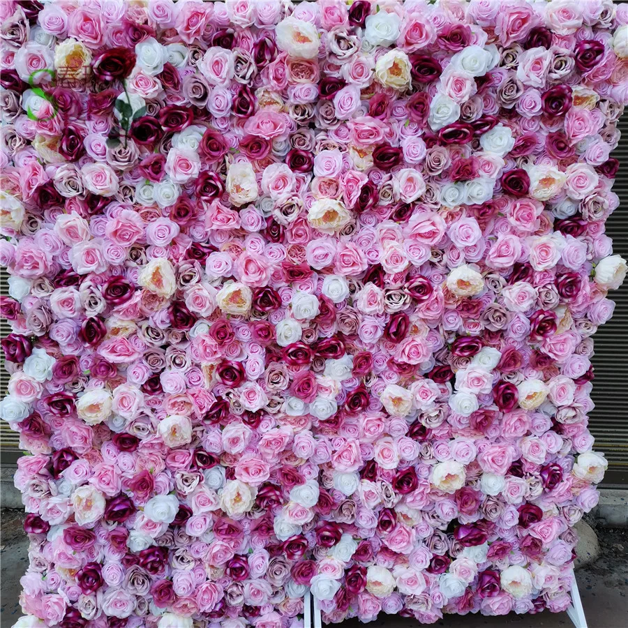 SPR mix color high quality flower wall panel wedding backdrop artificial wedding flowers cheap flower wall