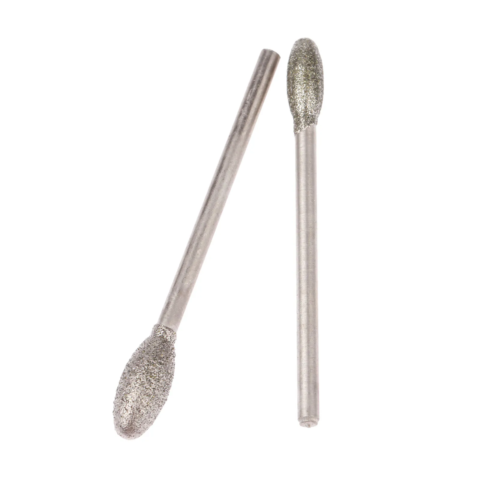 14Pcs 2.35mm Shank Oval Diamond Grinding Head Burrs Bits Jade Stone Carving Polishing Engraving Tool Dremel Accesories