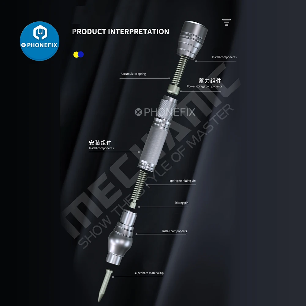 Mechanic iRock 5 Break Crack Diamond Pen Repair Back Cover Camera For iPhone 12 11 Rear Housing Battery Glass Lens Blasting Tool