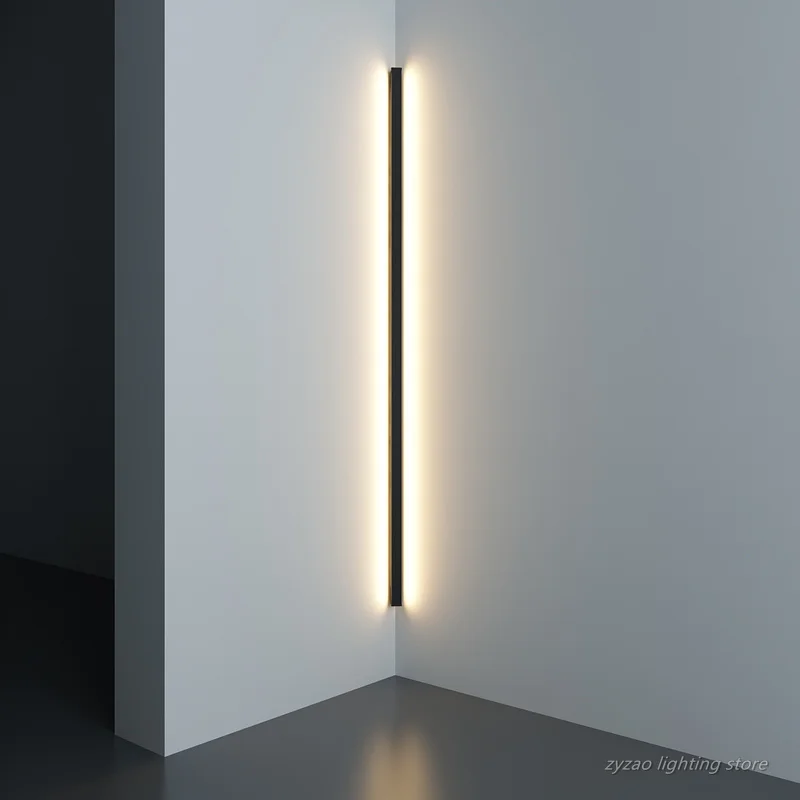 Modern Minimalist LED Wall Lamp Indoor Simple Line Wall Light Fixtures Home Lighting Decor Bathroom Bedroom Decor Wall Sconces