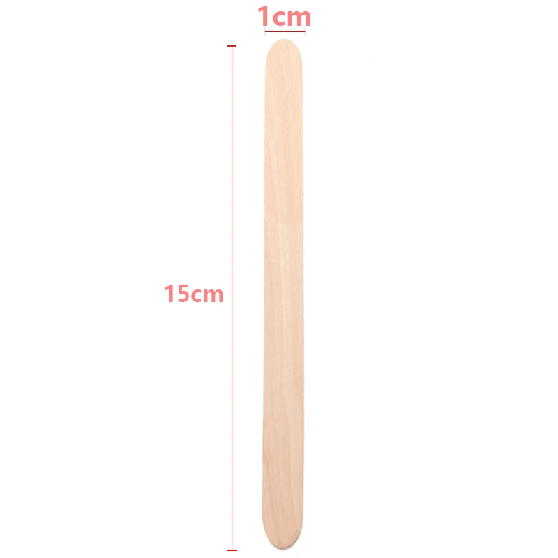 50pcs Disposable Tongue Depressors Lengthen Wooden Hair Removal Tattoo Waxing Stick Tongue For Beauty Tools 150mm*10mm*2mm