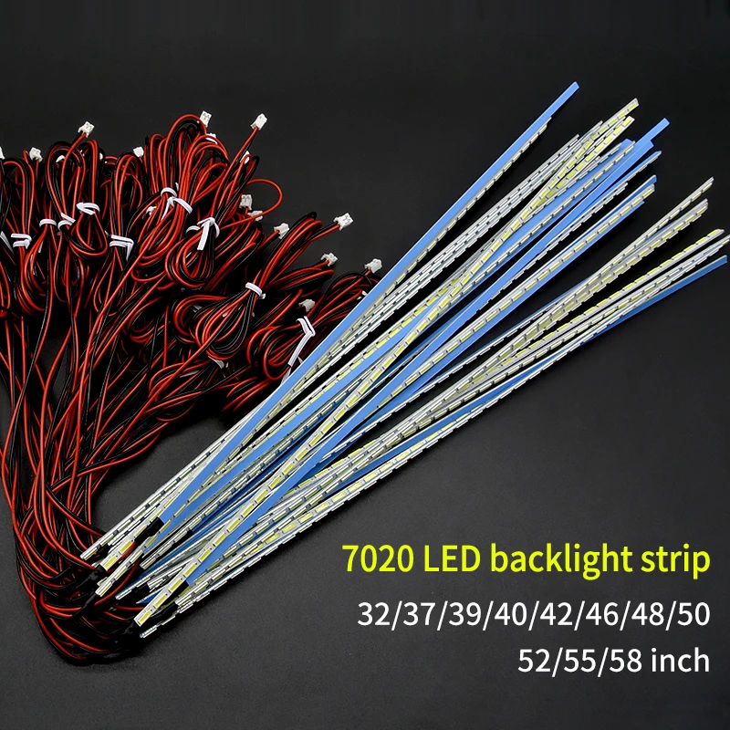 10pcs/lot 26-65Inch 7020 LED Edge Strip Aluminum Plate Strip Backlight Lamps Led TV Backlight Strip