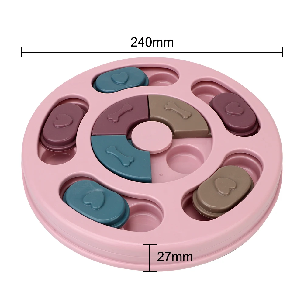 Interactive Dispensing Feeding For Small Medium Dog Puppy Increase IQ Training Games Feeder Pet Puzzle Toys Dog Slow Eat Bowl