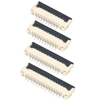 FPC FFC Flip cover Connector 1.0mm Flat Cable PCB Connectors SMT ZIF 4 6 8 10 12 14 15 16 18 20 22 24 26 28 30 32 36 40-60Pin