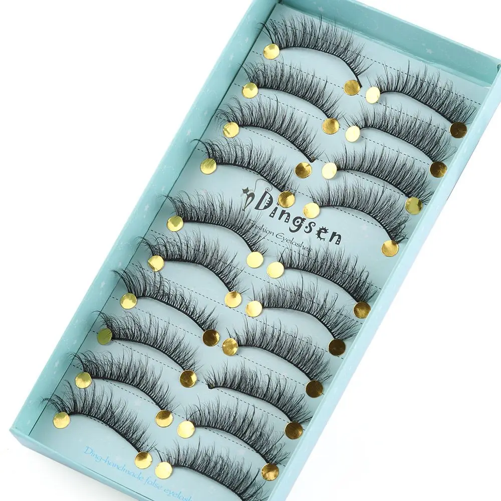 Maquiagem para os olhos fino puro artesanal ferramentas de extensão cílios postiços fofos 3d falso cabelo de vison macio