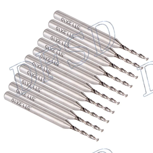 0.55mm Tungsten Steel Carbide PCB drill Set of 10 Silver