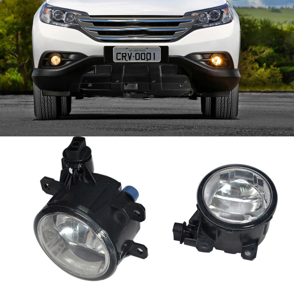 

Pair For Honda CRV 2012-2014 Fog Lamp Light OEM Replacement 4300K Bulb Clear Lens