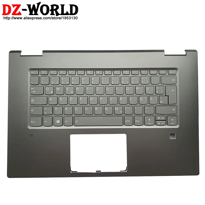 New Original Shell C Cover Palmrest Upper Case With German Backlit Keyboard Touchpad for Lenovo Yoga 720-15IKB Laptop 5CB0N67919