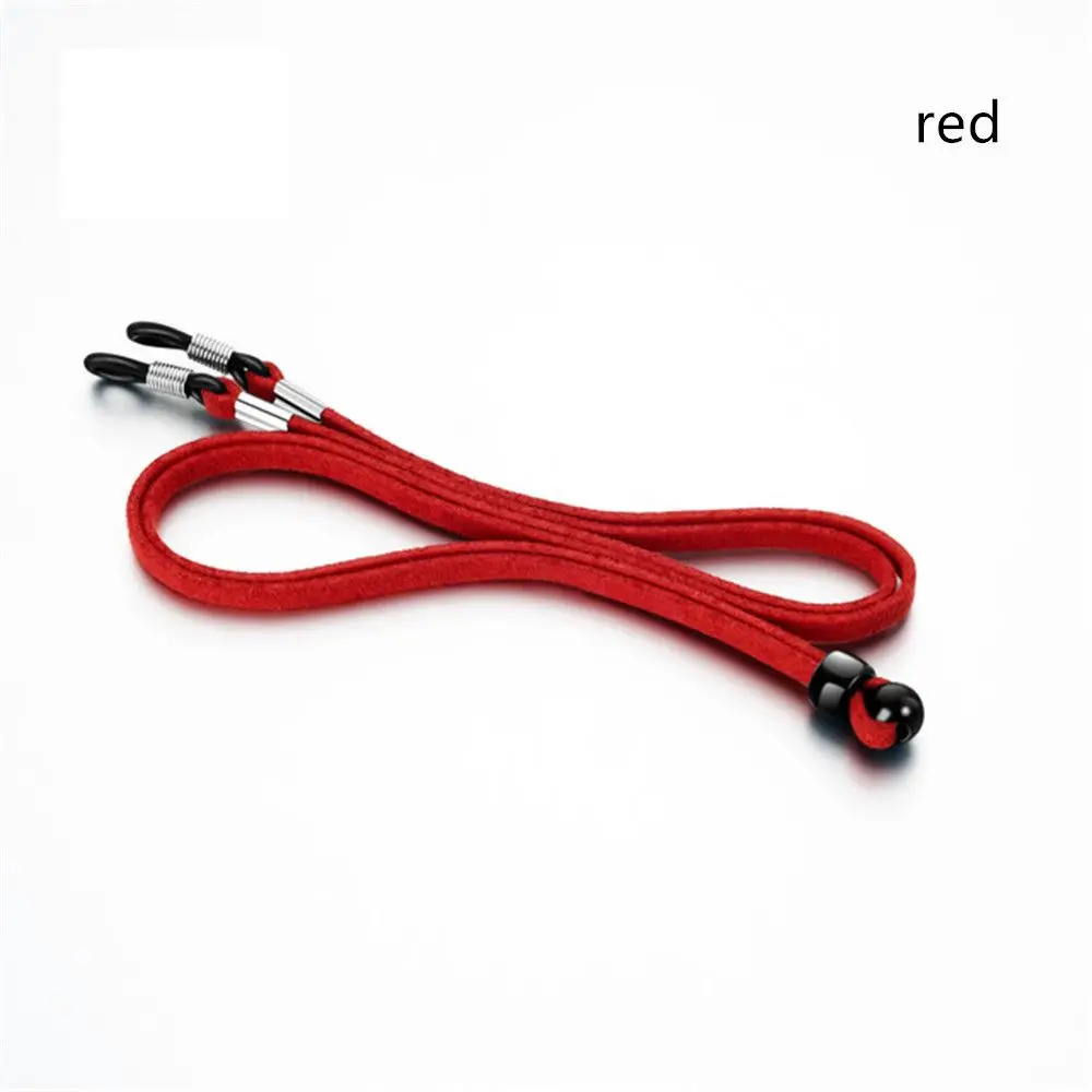 Fashion Leather High Elasticity Anti-lost Face Mask Lanyards Reading Glasses Chain Neck Straps