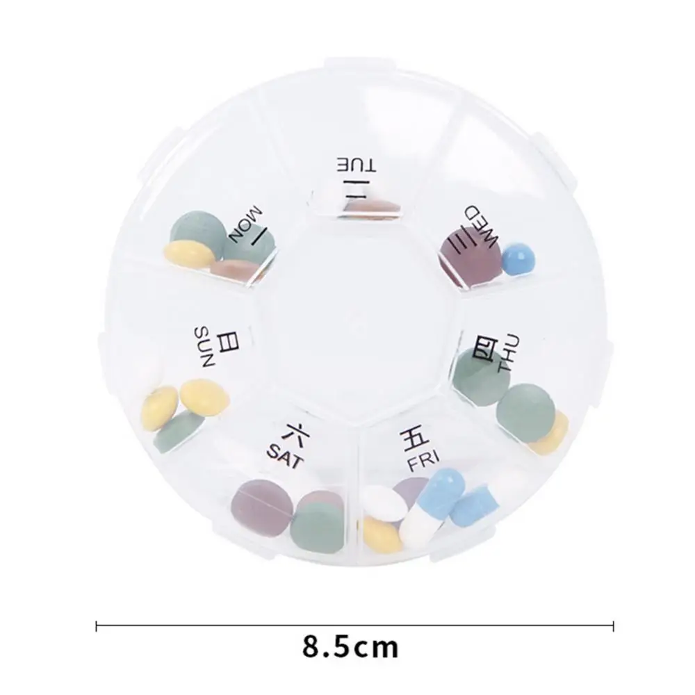 7 Grids Travel Portable Weekly Pill Box Storage Case Pill Case Container Mini Medicine Organizer Tablet Dispenser Splitters