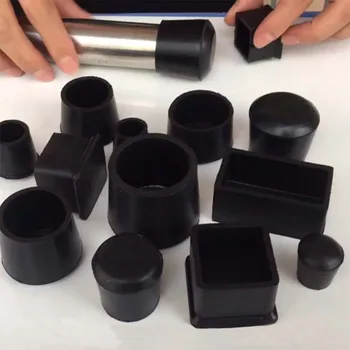 مربع/دائري أسود المطاط كرسي الجدول قدم الأثاث عصا الأنابيب الأنابيب أنبوب إدراج المكونات بنغ نهاية مجموعة أغطية بلاستيك متعددة الألوان والأحجام مستطيل 12 مللي متر-50 مللي متر