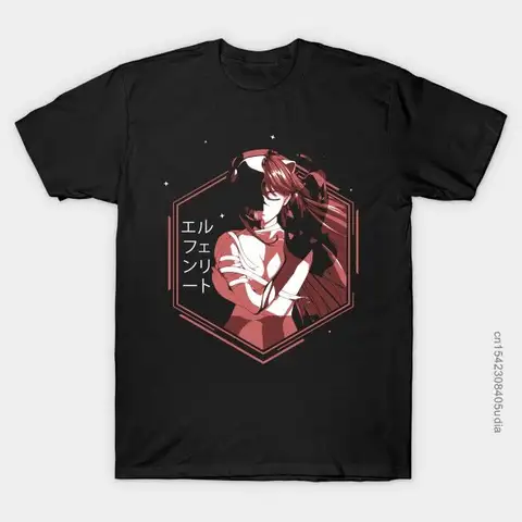 Men T Shirt Elfen Lied Lucy Anime Shirt Tshirt Women Tshirts Men Cotton Tees Tops Hip Hop Harajuku Streetwear