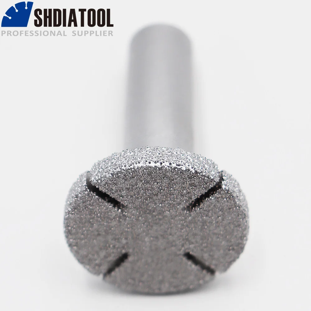 SHDIATOOL No.23 Hút Chân Không Chia Lửa Bằng Đồng Nguyên Kim Cương Router Bit 12.7Mm Vít Cho Edge Hồ Sơ Cắt Đá