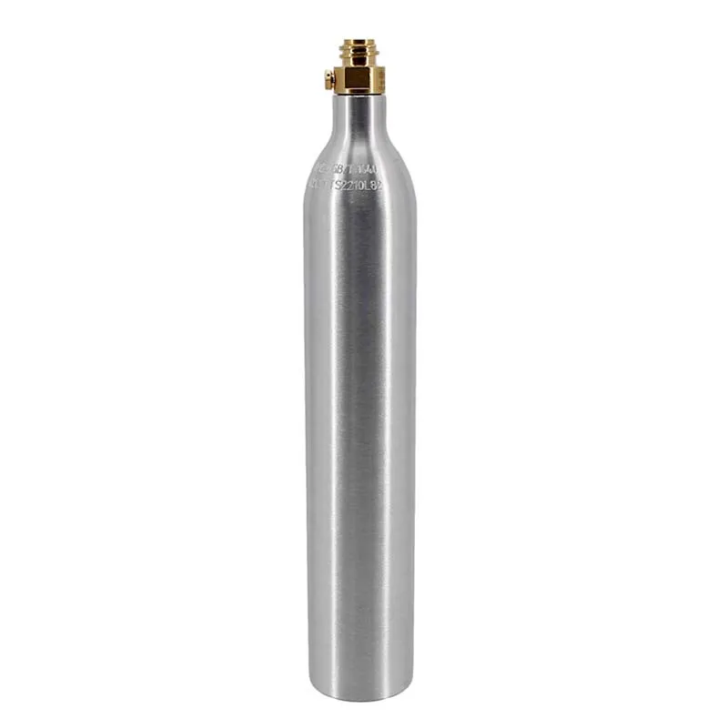 Empty 0.6L Aluminum CO2 Air Tank with Tr21*4 Valve Safety explosion-proof High Pressure Soda Bottle Filling Tank Cylinder