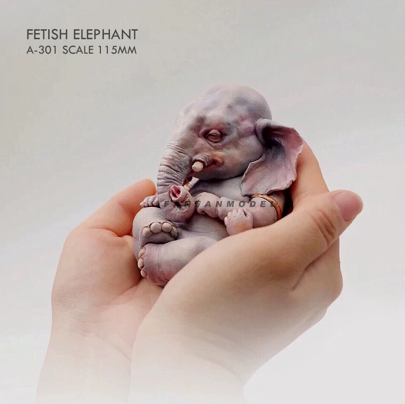 115MM Resin model kit toy colorless Little elephant A-301