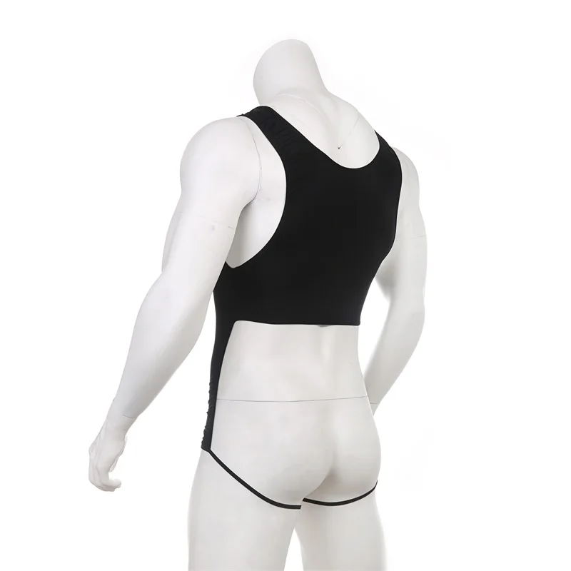 CLEVER-MENMODE Men's Sexy Open Butt Underwear Lingerie G String Bodysuit Jockstraps Penis Hollow Ring Backless Erotic Costume