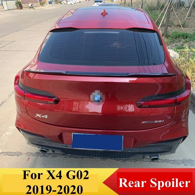 Spoiler ABS Car Tail Wing Decoration Auto Accessories Gloosy Black Rear Trunk Lip Spoiler for  2019 2020 BMW X4 G02