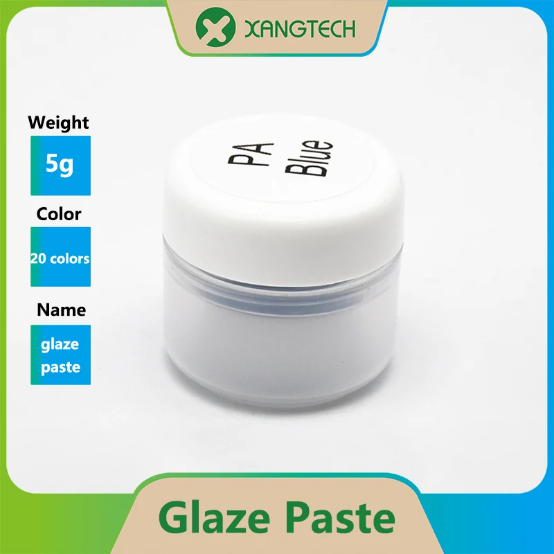 XANGTECH Glaze Paste Dental Glass Ceramic Powder for Press Ingots Lithium Disilicate and Zirconia Full Crown Stains