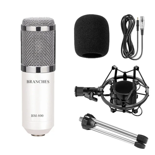 

BM800 Professional Microphone Condenser Sound Recording Microphone for Radio Braodcasting Singing Recording KTV Karaoke Mic