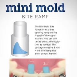 Dental Orthodontic Mini Mold Bite Ramp Forms Lingual Button Traction Hook Injection Mould Blue Adhesive Bonding Glue Brackets