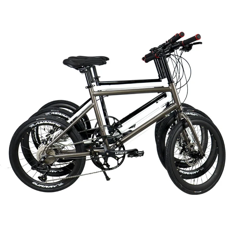 20 Inch Road Bike Travel Mini Bicycle Portable With Disc Brake Aluminum Alloy Frame 8 Speeds