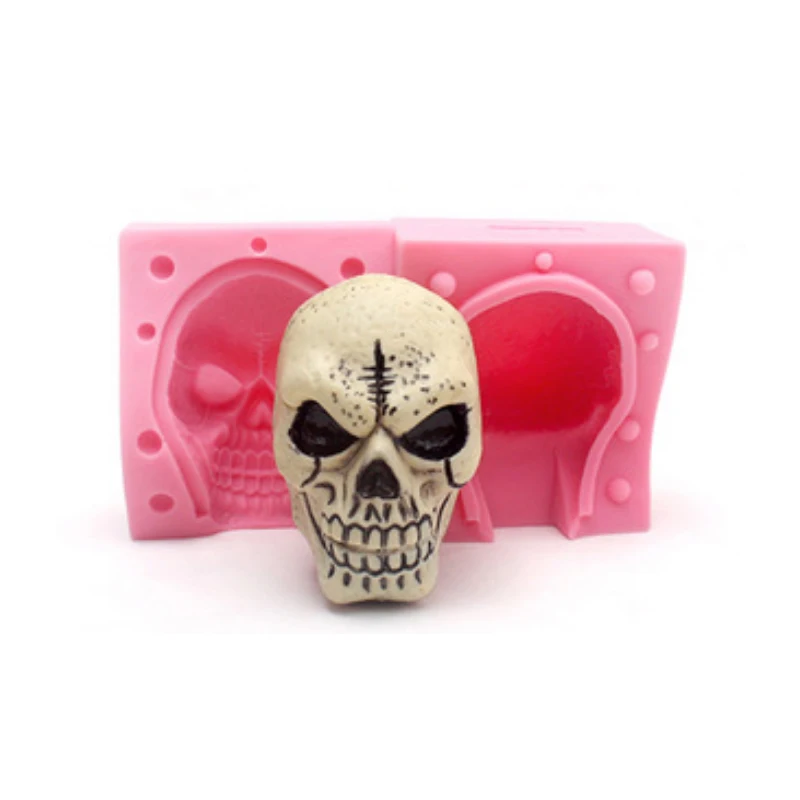 

Funny Halloween Skull Molds Fondant Cake Decorating Tools Silicone Molds Chocolate Baking Tools for Cakes Gumpaste Form