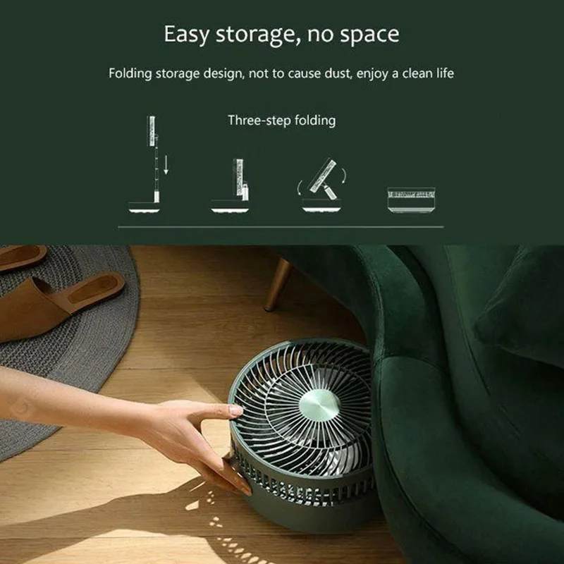 Youpin EDON Folding Electric Purification Fan Air Cooling Fan Humidification Remote Control 5 Wind Speed Telescopic Charging Fan