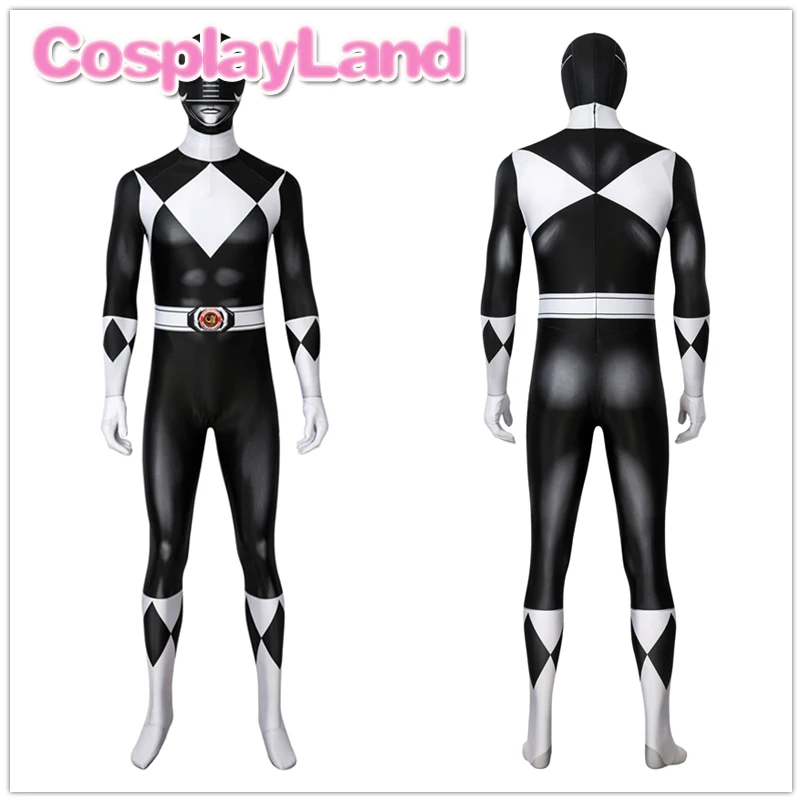 Black Ranger Jumpsuit Fancy Superhero Cosplay Goushi Halloween Costume Mammoth Ranger Zentai Suit with Mask