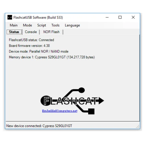 New FlashcatUSB Programmer with NOR FLASH Socket Adapter (TSOP56)